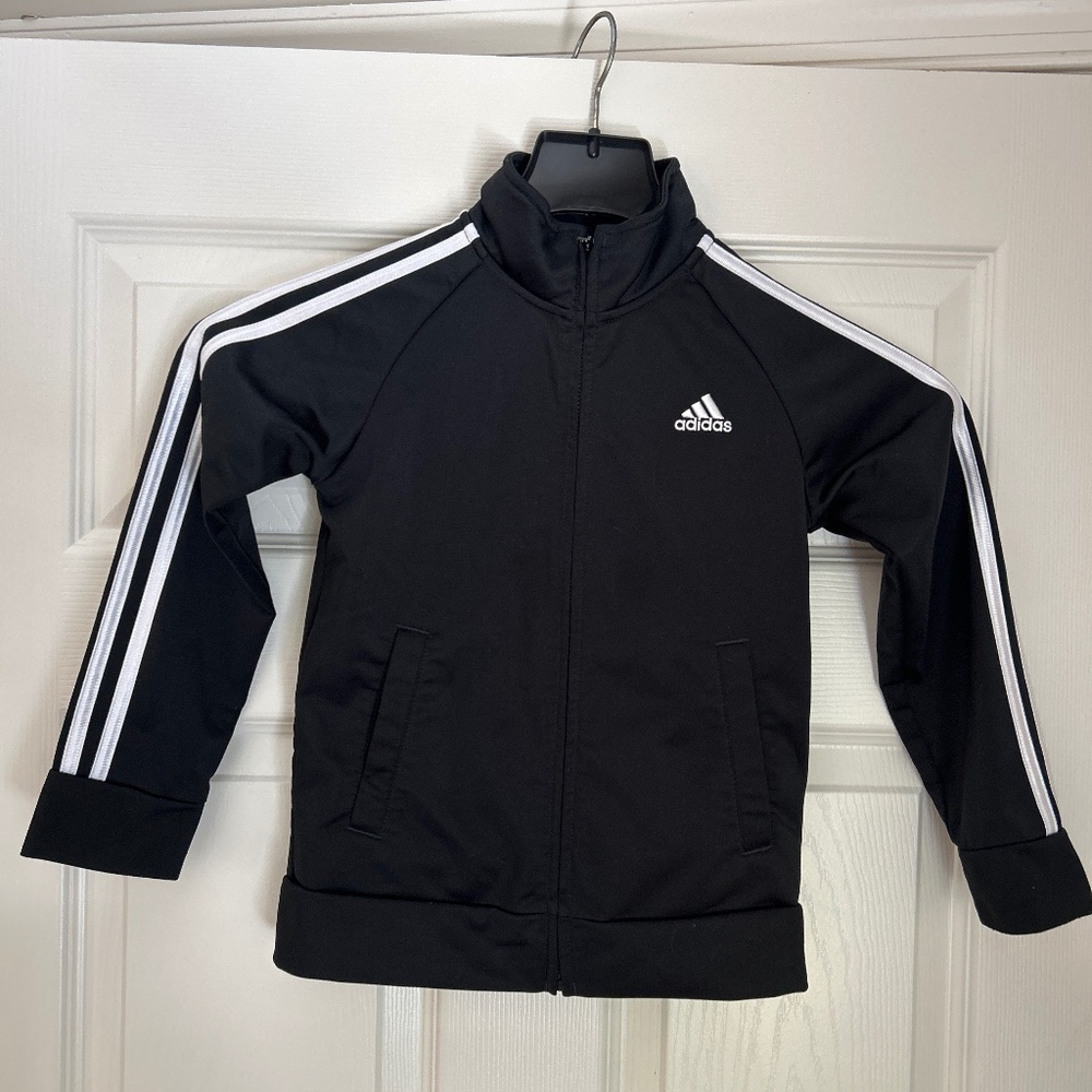 Adidas kids black zip up size 6